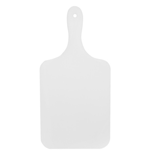 Thunder Group PLCB007 White Plastic Paddle Shape with Handle Cutting Board