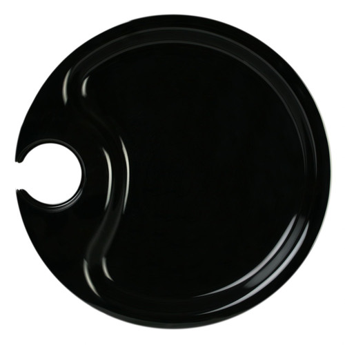 Thunder Group RF7010B 10.5" Dia. Black Melamine Round Party Plate