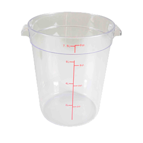 Thunder Group PLRFT308PC 8 Qt. Clear Round Polycarbonate Food Storage Container