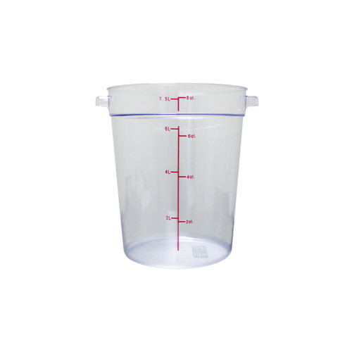 Thunder Group PLRFT308PC 8 Qt. Clear Round Polycarbonate Food Storage Container