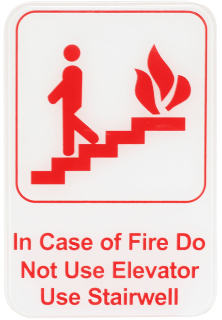 Thunder Group PLIS6904RD 6" x 9" Red Information Symbol Sign