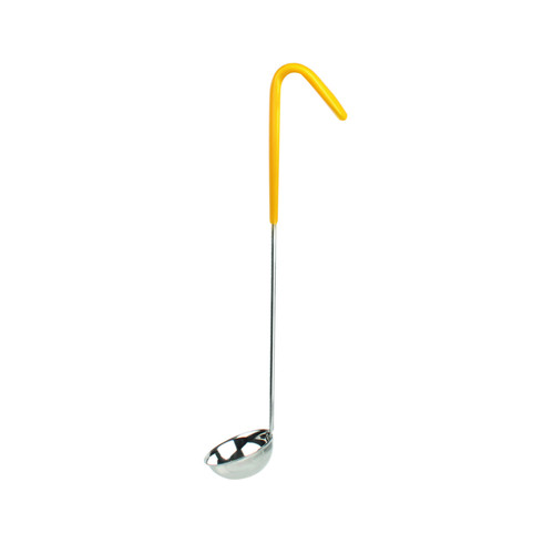 Thunder Group SLOL202 1 Oz. Yellow One Piece Stainless Steel Serving Ladle