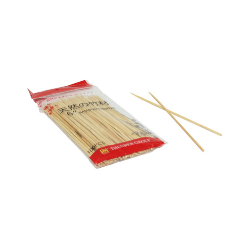 Thunder Group BAST006 6" L Bamboo Thin Skewers