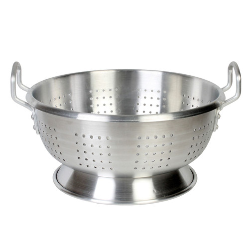 Thunder Group ALHDCO102 16 Qt. Heavy Duty Aluminum Perforated with Riveted Handles Colander