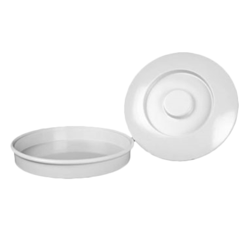 Thunder Group NS608W 8.25" Dia. NuStone White Melamine Tortilla Server with Lid