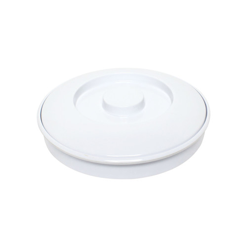 Thunder Group NS608W 8.25" Dia. NuStone White Melamine Tortilla Server with Lid