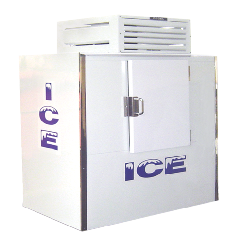 Howard McCray ICB-1 47 Cu. Ft. White Stainless Steel Solid Hinged Doors Ice Merchandiser- 115 Volts