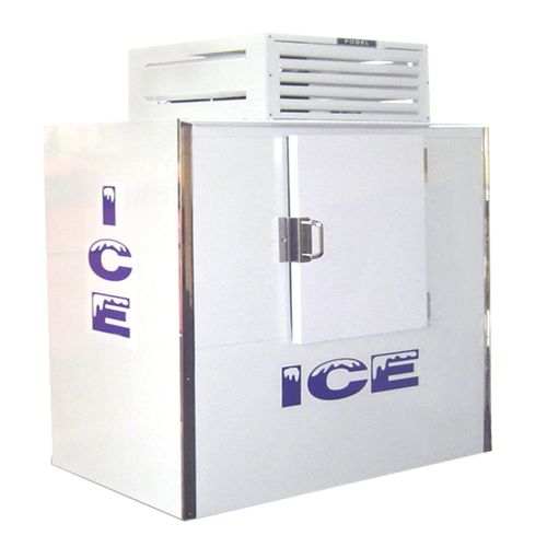 Howard McCray ICB-1 47 Cu. Ft. White Stainless Steel Solid Hinged Doors Ice Merchandiser- 115 Volts