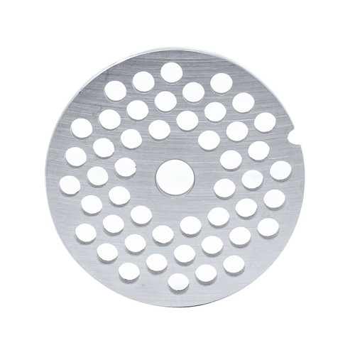 Omcan USA 11215 #12 0.25" Hard Stainless Steel European Style Machine Plate