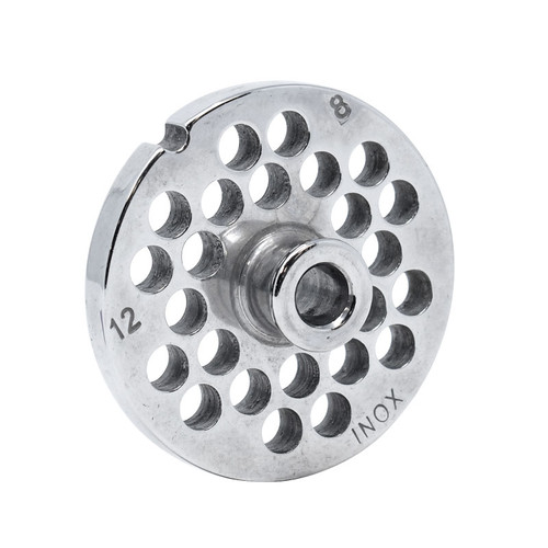 Omcan USA 11195 #12 0.83" Stainless Steel European Style Machine Plate