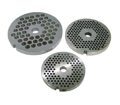 Omcan USA 11226 #22 0.75" Hard Stainless Steel European Style Machine Plate - Hubless