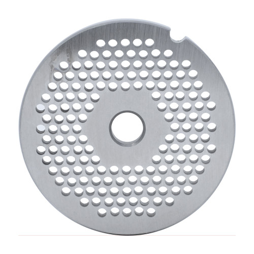 Omcan USA 11213 #12 0.13" Hard Stainless Steel European Style Machine Plate - Hubless