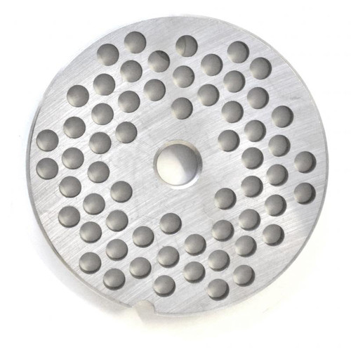 Omcan USA 11222 #22 0.25" Hard Stainless Steel European Style Machine Plate - Hubless