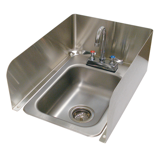 Advance Tabco K-614-X Removable 3-sided splash for counter-mount drop in sink 8"
