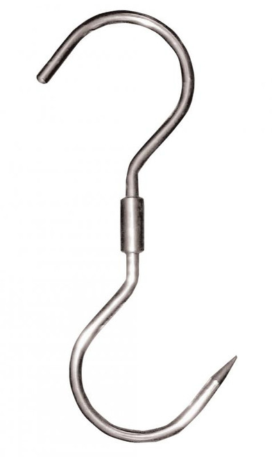Omcan USA 10503 240 mm x 10 mm Stainless Steel Swivel S Hook