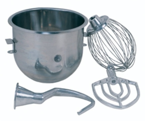 Vollrath 40787 20 Qt. Stainless Steel Bowl Whisk Dough Hook & Beater Reducer Kit for 40 Quart Mixer