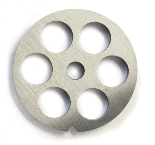 Omcan USA 11219 #12 0.75" Hard Stainless Steel European Style Machine Plate - Hubless