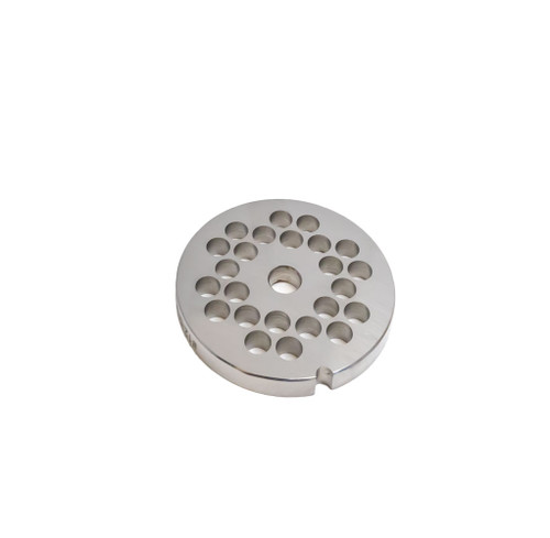 Omcan USA 11216 #12 0.83" Hard Stainless Steel European Style Machine Plate - Hubless