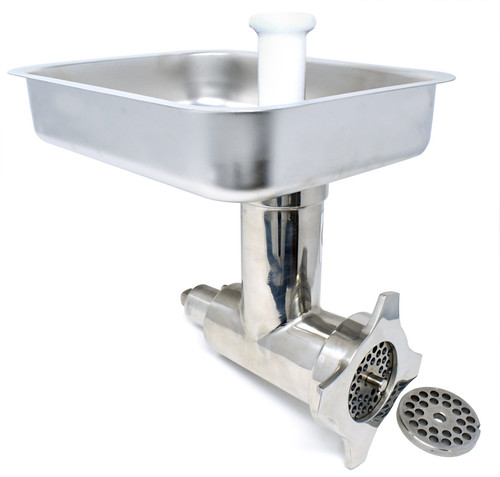 Omcan USA 27142 Stainless Steel 1 and 4" Plate and Stomper Grinder Head Attachment