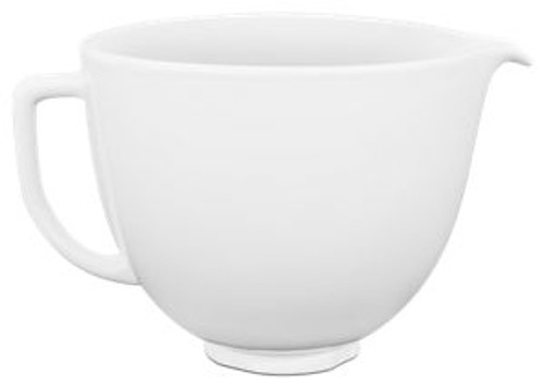 KitchenAid KSM2CB5LW 5 Qt. White Chocolate Ceramic Bread Bowl with Baking Lid