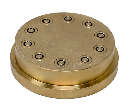 Omcan USA 13265 8mm Brass #99 Maccheroni Rigati Pasta Die