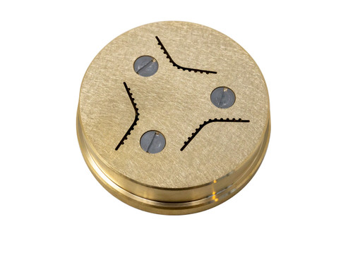 Omcan USA 13393 #190 Brass Conchiglie Rigate Pasta
