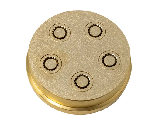 Omcan USA 45339 11mm Brass #105 Maccheroni Rigati Pasta Die
