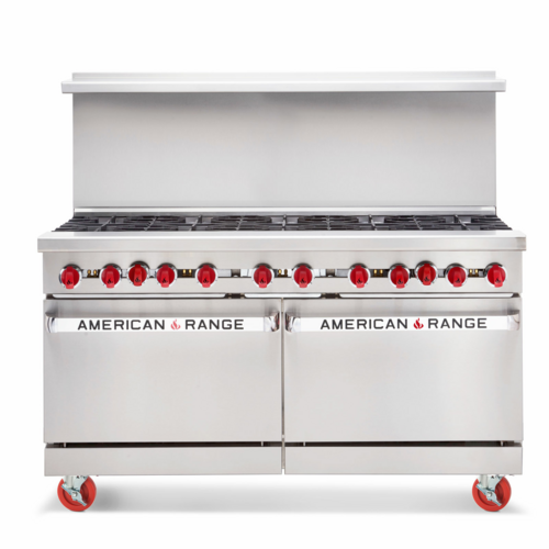 American Range AR-48G-2B-CC-NG 60" W Natural Gas Stainless Steel Restaurant Range - 204,000 BTU