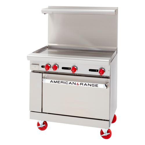 American Range AR-36G-SB-LP 36" W Stainless Steel Cabinet Base Liquid Propane Restaurant Range - 60,000 BTU