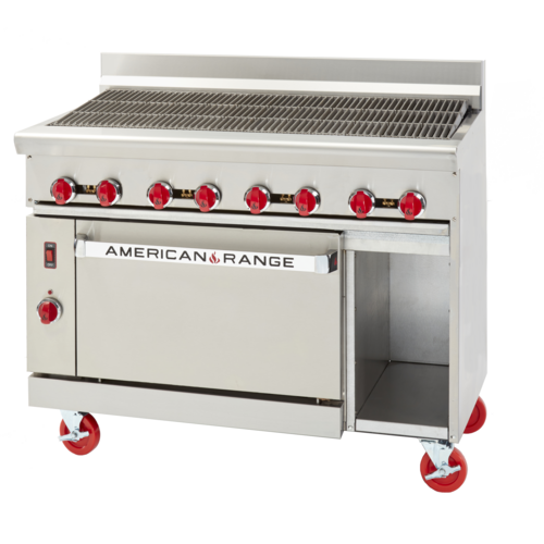 American Range AR-4RB-DSB-LP 48" W Liquid Propane Stainless Steel Restaurant Range - 120,000 BTU