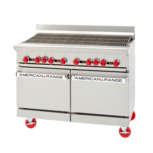 American Range AR-4RB-DSB-LP 48" W Liquid Propane Stainless Steel Restaurant Range - 120,000 BTU