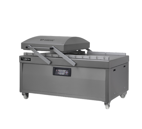 Omcan USA 50001 32" Seal Length Stainless Steel Double Chamber Turbovac Vacuum Packaging Machine - 220/380 Volts 9700 Watts