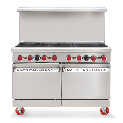 American Range AR-8-DSB-NG 48" W Natural Gas Stainless Steel Restaurant Range - 256,000 BTU