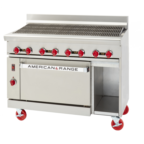 American Range AR-4RB-CL-SBR-NG 48" W Natural Gas Stainless Steel Restaurant Range - 150,000 BTU