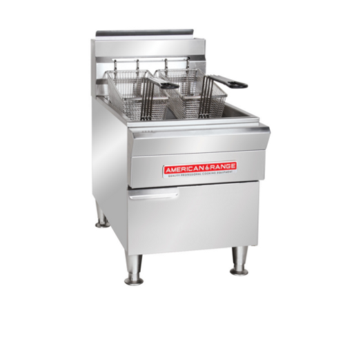 American Range AR-GCF-15-NG Stainless Steel Natural Gas Countertop Fryer - 30,000 BTU