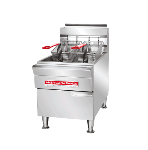 American Range AR-GCF-15-NG Stainless Steel Natural Gas Countertop Fryer - 30,000 BTU
