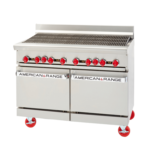 American Range AR-4RB-126L-SBR-NG 48" W Natural Gas Stainless Steel Restaurant Range - 155,000 BTU