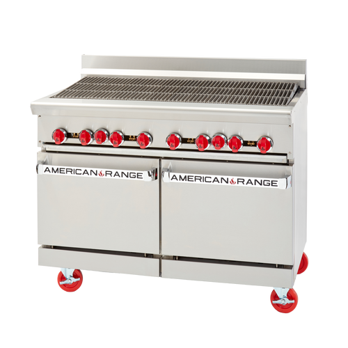 American Range AR-4RB-126L-SBR-NG 48" W Natural Gas Stainless Steel Restaurant Range - 155,000 BTU