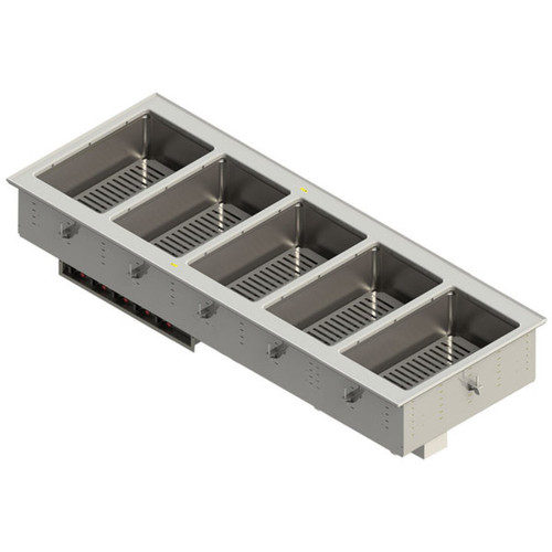Vollrath FC-4DH-05208-T 68" W Stainless Steel Hot Food Well Drop-In Unit Dry Operation Only - 208-240 Volts