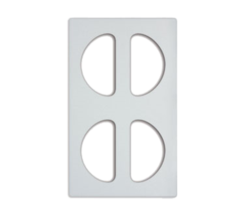 Vollrath 8241320 21.13" W x 12.75" D White Stone for Half Oval Decorative Pan Miramar Template