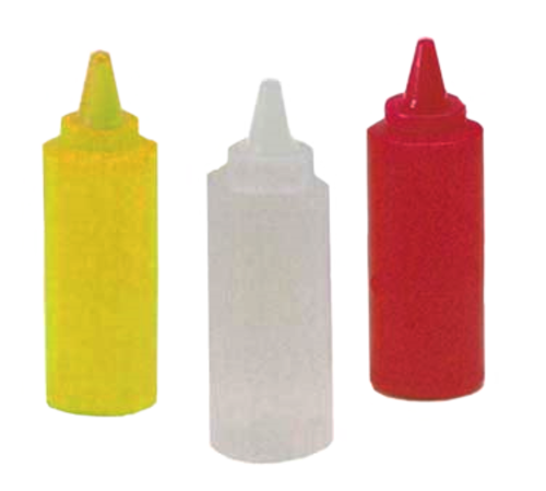 Vollrath 2912-13 12 Oz. Clear Bottle with Clear Cap Polyethylene Squeeze Bottle Dispenser (12 Each Per Case)