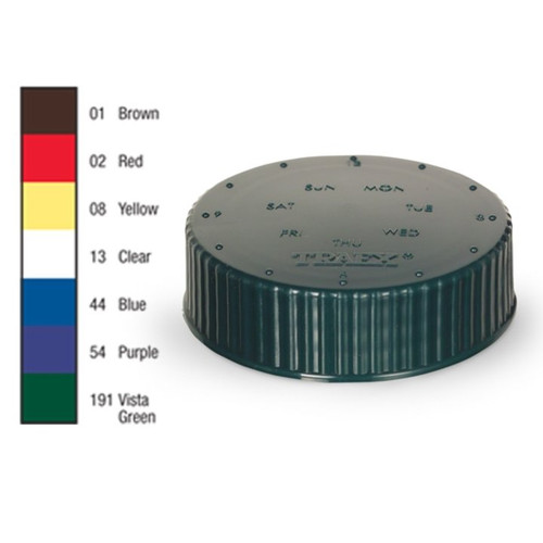 Vollrath 4902-13 Clear Dripcut Wide Mouth Date Indicator Storage Lid (12 Each Per Case)