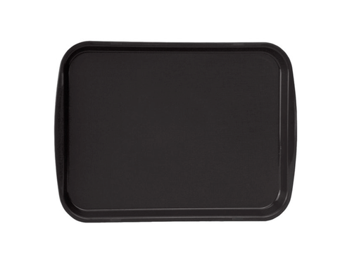 Vollrath 1216-06 12.13" x 17.19" Black Plastic Rectangular Traex Fast Food Tray