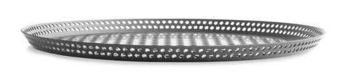Vollrath PC18FPHC 18" Diameter x 3/4" Deep Hard Coat Anodized Finish Press Cut Pizza Pan