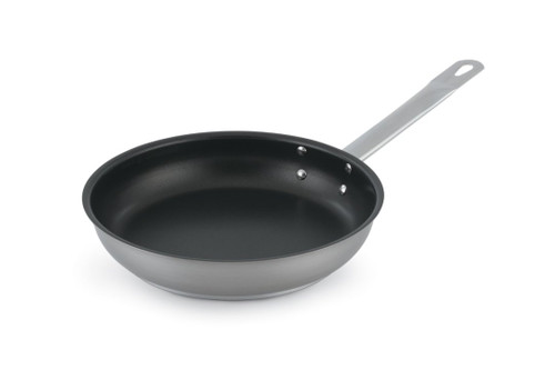 Vollrath N3411 11" Welded Non-Insulated Handle Stainless Steel with Aluminum Clad Bottom Centurion Aluminum Fry Pan