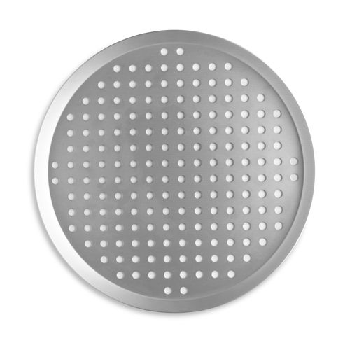 Vollrath PC14PCC 14" W x .75" H Aluminum Press Cut Extra Perforated Pizza Pan