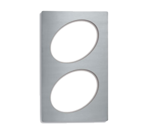 Vollrath 8243214 21.13" W x 12.75" D Stainless Steel Oval Miramar Single Size Template for Miramar Cookware