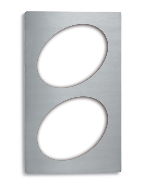Vollrath 8243214 21.13" W x 12.75" D Stainless Steel Oval Miramar Single Size Template for Miramar Cookware
