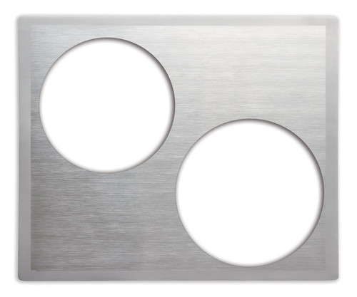 Vollrath 8250716 21.13" W x 12.75" D Round Stainless Steel Satin Edge Miramar Double Size Template
