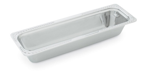 Vollrath 8230820 20 15/16" W x 6 1/2" D x 2 3/4" H 3 Qt. 1/2 Size Long 18/8 High-Polished Stainless Steel Construction Miramar Decorative Food Pan